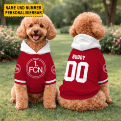 1. FC Nürnberg - Hundehoodie Sonderausgabe mit Individueller Name Nummer