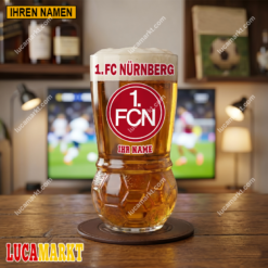 1. FC Nürnberg - Fußball Bierglas Limitierte Auflage mit Ihrem Namen
