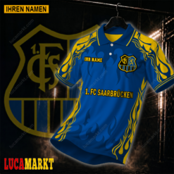 1. FC Saarbrücken - Polo Hemd Neuer Stil mit Ihrem Namen