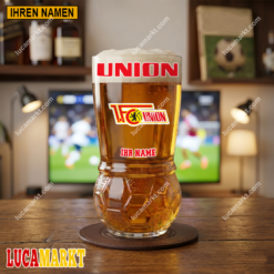 1. FC Union Berlin - Fußball Bierglas Limitierte Auflage mit Ihrem Namen