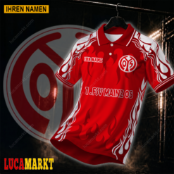 1. FSV Mainz 05 - Polo Hemd Neuer Stil mit Ihrem Namen