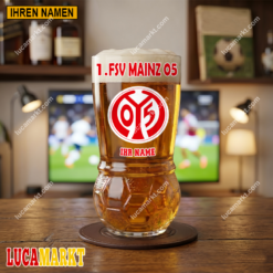 1. FSV Mainz 05 - Fußball Bierglas Limitierte Auflage mit Ihrem Namen