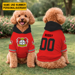 Bayer 04 Leverkusen - Hundehoodie Sonderausgabe mit Individueller Name Nummer