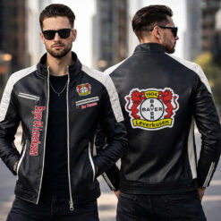 Bayer 04 Leverkusen – Slim-Fit-Lederjacke Sonderedition mit Ihrem Namen