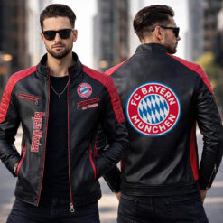 Bayern München – Slim-Fit-Lederjacke Sonderedition mit Ihrem Namen