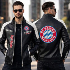 Bayern München – Slim-Fit-Lederjacke Sonderedition mit Ihrem Namen