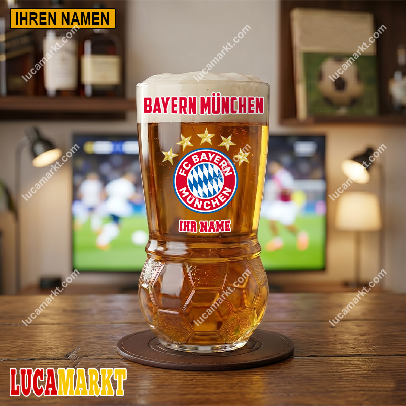 Bayern München – Fußball Bierglas Limitierte Auflage mit Ihrem Namen Bayern München – Fußball Bierglas Limitierte Auflage mit Ihrem Namen