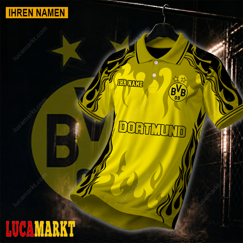 Borussia Dortmund – Polo Hemd Neuer Stil mit Ihrem Namen Borussia Dortmund – Polo Hemd Neuer Stil mit Ihrem Namen