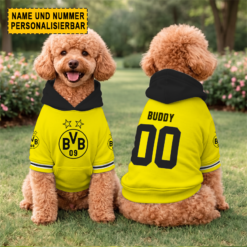 Borussia Dortmund - Hundehoodie Sonderausgabe mit Individueller Name Nummer