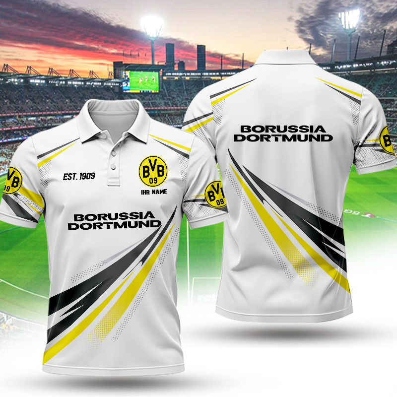 Borussia Dortmund – Polo Hemd Neue Ausgabe mit Ihrem Namen Borussia Dortmund – Polo Hemd Neue Ausgabe mit Ihrem Namen