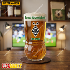 Borussia Mönchengladbach - Fußball Bierglas Limitierte Auflage mit Ihrem Namen