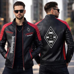 Borussia Mönchengladbach – Slim-Fit-Lederjacke Sonderedition mit Ihrem Namen