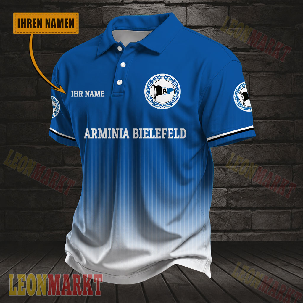 DSC Arminia Bielefeld – Polo Hemd Limitierte Auflage mit Ihrem Namen DSC Arminia Bielefeld – Polo Hemd Limitierte Auflage mit Ihrem Namen