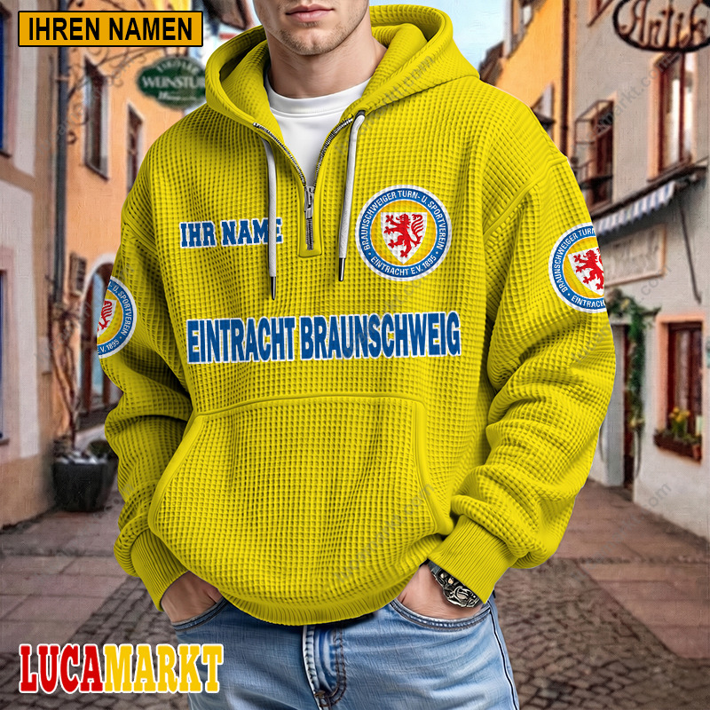 Eintracht Braunschweig – Waffel-Hoodie Neue Edition mit Ihrem Namen Eintracht Braunschweig – Waffel-Hoodie Neue Edition mit Ihrem Namen