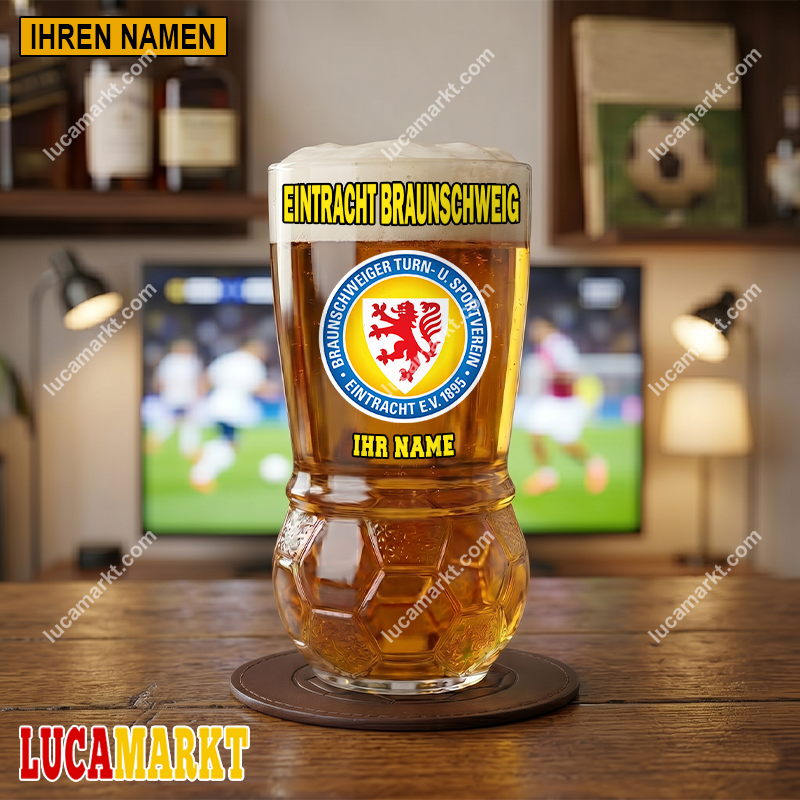 Eintracht Braunschweig – Fußball Bierglas Limitierte Auflage mit Ihrem Namen Eintracht Braunschweig – Fußball Bierglas Limitierte Auflage mit Ihrem Namen