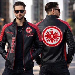 Eintracht Frankfurt – Slim-Fit-Lederjacke Sonderedition mit Ihrem Namen