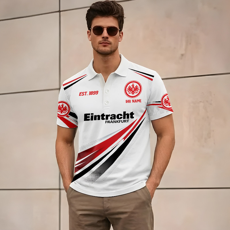 Eintracht Frankfurt – Polo Hemd Neue Ausgabe mit Ihrem Namen Eintracht Frankfurt – Polo Hemd Neue Ausgabe mit Ihrem Namen