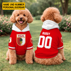FC Augsburg - Hundehoodie Sonderausgabe mit Individueller Name Nummer