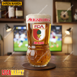 FC Augsburg - Fußball Bierglas Limitierte Auflage mit Ihrem Namen