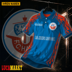 FC Hansa Rostock - Polo Hemd Neuer Stil mit Ihrem Namen