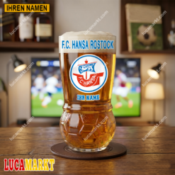 FC Hansa Rostock - Fußball Bierglas Limitierte Auflage mit Ihrem Namen