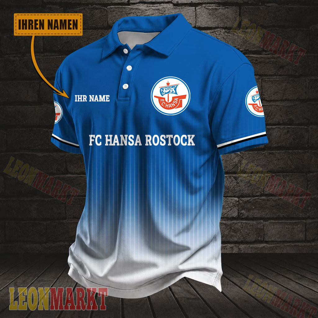 FC Hansa Rostock – Polo Hemd Limitierte Auflage mit Ihrem Namen FC Hansa Rostock – Polo Hemd Limitierte Auflage mit Ihrem Namen