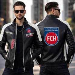 FC Heidenheim – Slim-Fit-Lederjacke Sonderedition mit Ihrem Namen