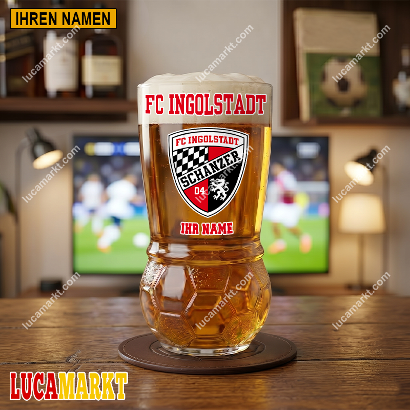 FC Ingolstadt 04 – Fußball Bierglas Limitierte Auflage mit Ihrem Namen FC Ingolstadt 04 – Fußball Bierglas Limitierte Auflage mit Ihrem Namen