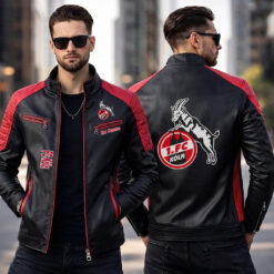 FC Köln – Slim-Fit-Lederjacke Sonderedition mit Ihrem Namen