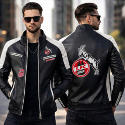 FC Köln – Slim-Fit-Lederjacke Sonderedition mit Ihrem Namen