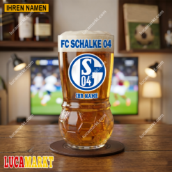FC Schalke 04 - Fußball Bierglas Limitierte Auflage mit Ihrem Namen