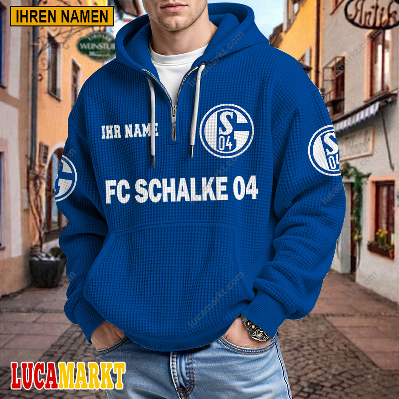 FC Schalke 04 – Waffel-Hoodie Neue Edition mit Ihrem Namen FC Schalke 04 – Waffel-Hoodie Neue Edition mit Ihrem Namen