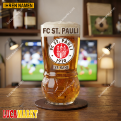 FC St. Pauli - Fußball Bierglas Limitierte Auflage mit Ihrem Namen
