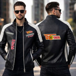 FC Union Berlin – Slim-Fit-Lederjacke Sonderedition mit Ihrem Namen