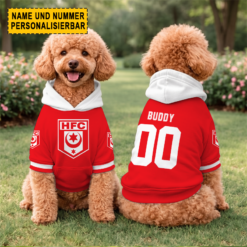 Hallescher FC - Hundehoodie Sonderausgabe mit Individueller Name Nummer