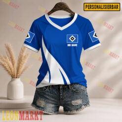 Hamburger SV - Damen V-Shirt Neue Version mit Ihrem Namen