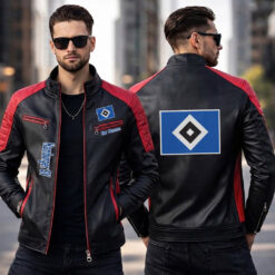 Hamburger SV – Slim-Fit-Lederjacke Sonderedition mit Ihrem Namen