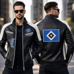 Hamburger SV – Slim-Fit-Lederjacke Sonderedition mit Ihrem Namen