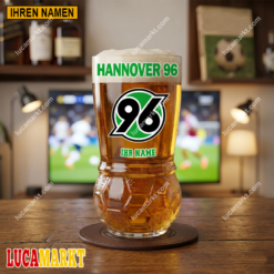 Hannover 96 - Fußball Bierglas Limitierte Auflage mit Ihrem Namen