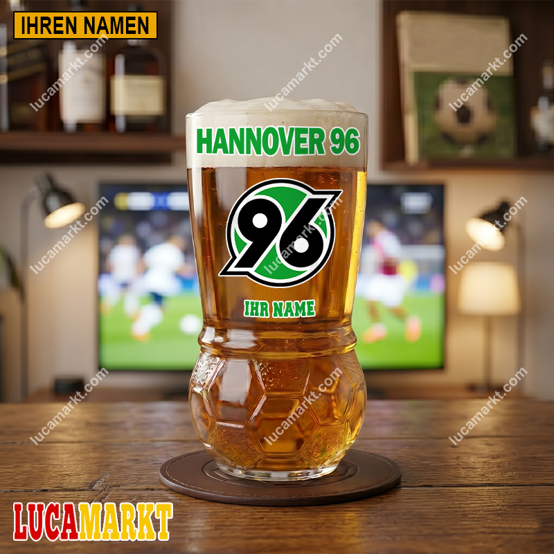 Hannover 96 – Fußball Bierglas Limitierte Auflage mit Ihrem Namen Hannover 96 – Fußball Bierglas Limitierte Auflage mit Ihrem Namen