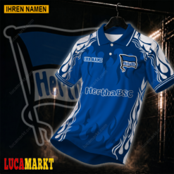 Hertha BSC - Polo Hemd Neuer Stil mit Ihrem Namen