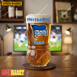 Hertha BSC - Fußball Bierglas Limitierte Auflage mit Ihrem Namen