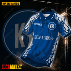 Karlsruher SC - Polo Hemd Neuer Stil mit Ihrem Namen