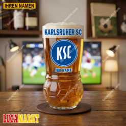 Karlsruher SC - Fußball Bierglas Limitierte Auflage mit Ihrem Namen