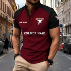 Kölner Haie - Sport-Poloshirt Neue Version mit Ihrem Namen