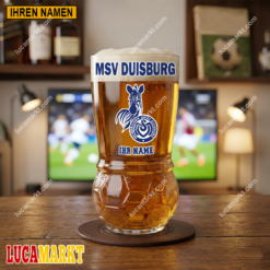 Msv duisburg - Fußball Bierglas Limitierte Auflage mit Ihrem Namen