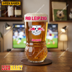 RB Leipzig - Fußball Bierglas Limitierte Auflage mit Ihrem Namen