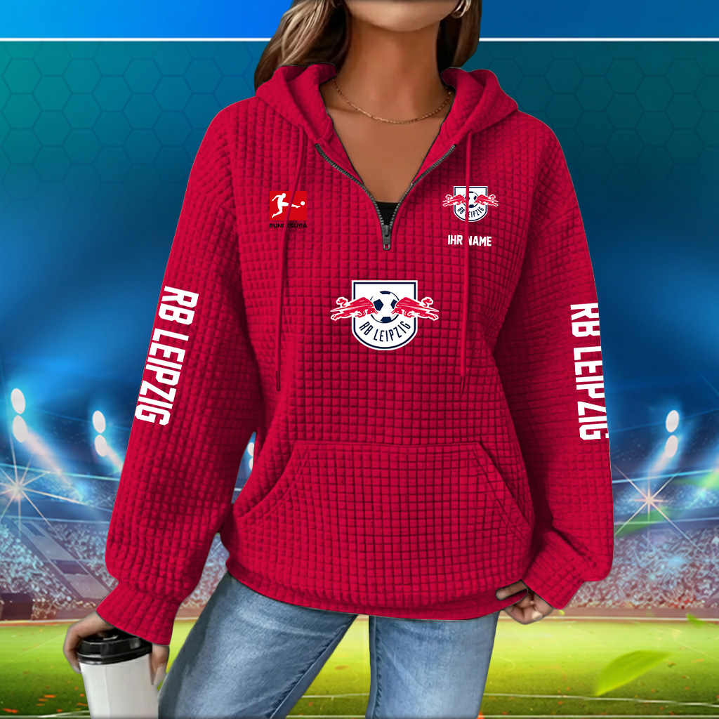 RB Leipzig – Waffel-Hoodie Fan-Edition mit Ihrem Namen RB Leipzig – Waffel-Hoodie Fan-Edition mit Ihrem Namen
