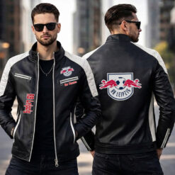 RB Leipzig – Slim-Fit-Lederjacke Sonderedition mit Ihrem Namen