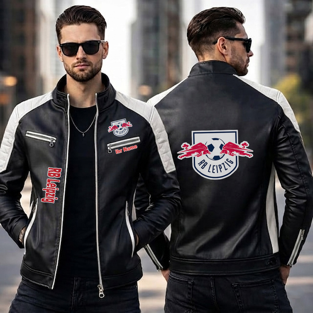 RB Leipzig – Slim-Fit-Lederjacke Sonderedition mit Ihrem Namen RB Leipzig – Slim-Fit-Lederjacke Sonderedition mit Ihrem Namen